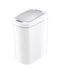 Slim Motion Sensor Trash Can 1.85 Gallon. White | DZT-7-2S