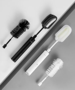 Electric Baby Bottle Cleaning Brush with Sponge Brush & Bristle Head