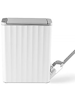 Rectangular Automatic Motion Sensor Slim Trash Can with Hidden Toilet Brush For Bathroom | DZT-10-2
