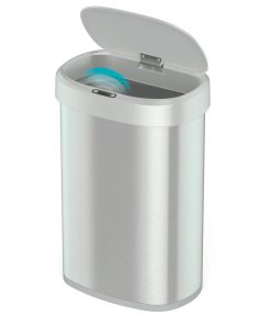 13 Gallon | Sleek Stainless Steel Sensor Trash Can with Soft-Close Lid | DZT-50-49