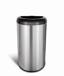 Semi-Round Open Top Trash Can 13 Gallon. Black/Blue/Red | OTT-50-19